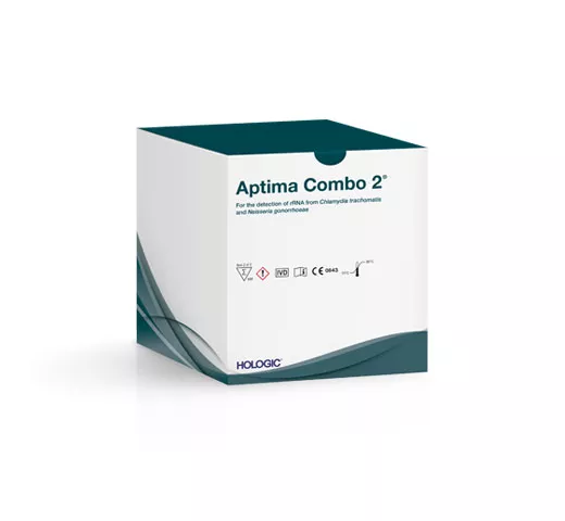 Aptima Combo 2® Assay (for CT/NG) box on white background